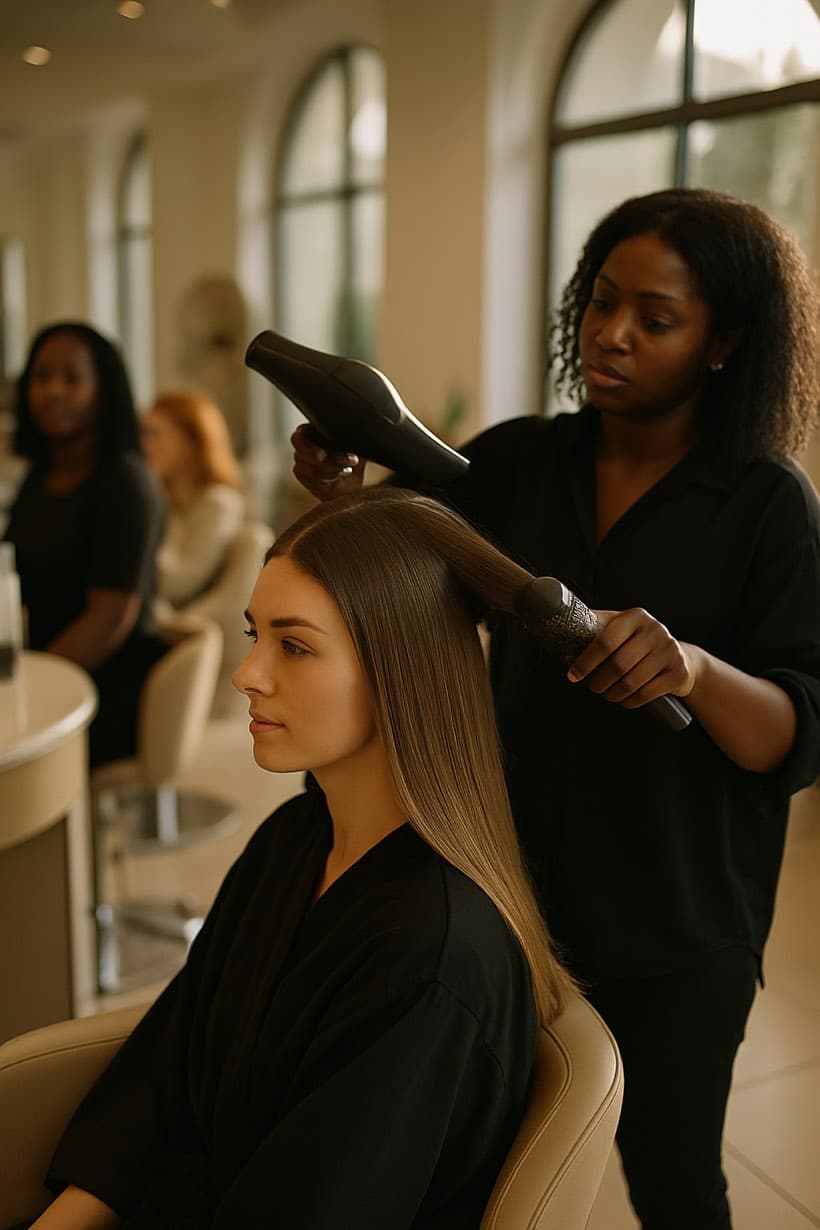 Sleek Finish at Qasr Alshar Salon, Dubai